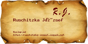 Ruschitzka József névjegykártya