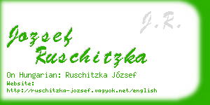 jozsef ruschitzka business card